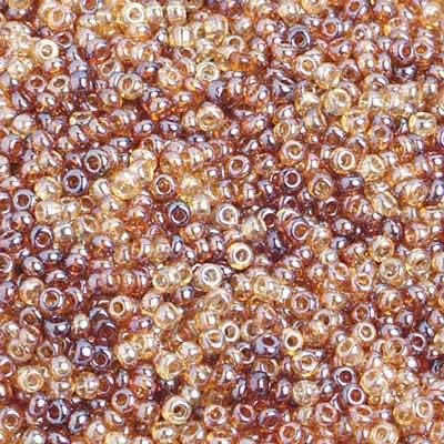 Czech Glass Seed Beads 10/0 (2.3mm Diameter) Mix Topaz Luster DIY Jewelry Making Beads - 500g Bulk Bag by Preciosa (Jablonex)