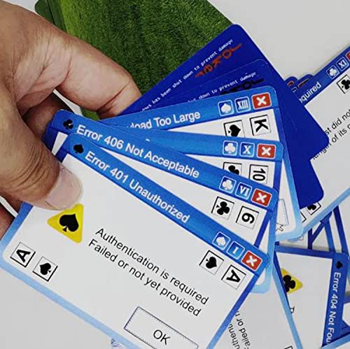 54Pcs Windows Error Playing Cards! Unique Print Deck Of Cards! Standard Size Poker Cards Party Games For Friends And Family! #TOP1