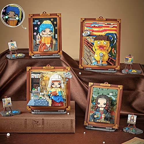 MEIEST Mini Building Blocks Cute 3D Painting Model Set,Creative DIY Simulation Particle Stereograph Collection Construction Building Bricks Toy,Home Decor (4-The Milkmaid) - Image 3