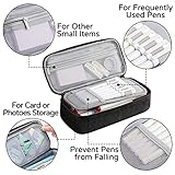 WEMATE Large Pencil Case Aesthetic,Big Capacity Canvas Pencil Pouch with Zipper, Pencil Case for Women & Men, Marker Pen Case,Portable Stationery Pencil Bag for Office Black - Image 4