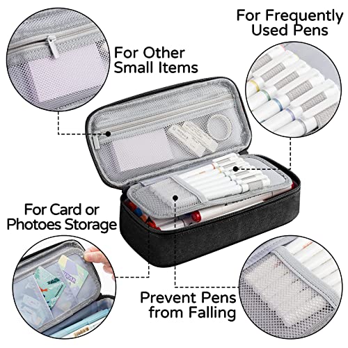Image of WEMATE Pencil Case, Large Storage Organizer, Makeup Bag, Teacher Must - have, Big Pencil Pouch, Marker Case for College