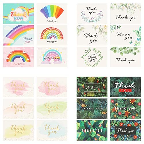 Tarjetas en Blanco con Sobres, Orangeone 24 Tarjetas de Agradecimiento, Tarjetas de Notas en Blanco y Sobres, Juego de Papelería para Baby Shower, Bodas, Graduación, Todas las Ocasiones Cover