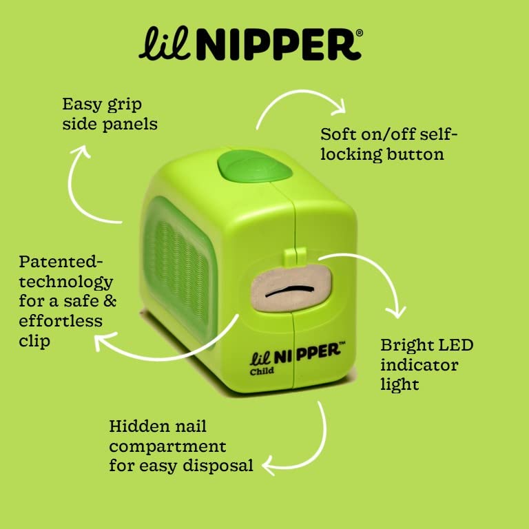 Lil Nipper Electric Nail Clipper with Catcher - Safe Kids Nail Clipper, Baby Nail Care