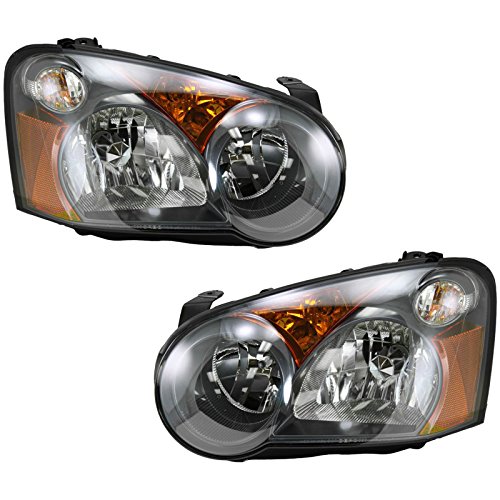 Headlights Headlamps Halogen Left & Right Pair Set of 2 for 05 Subaru Impreza