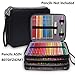 Produktbild Großes Federmäppchen aus PU-Leder mit 184 Fächern, tragbar, Buntstifteorganizer, wasserdicht, 4 Schichten Stifte-Sets Etui(Schwarz)