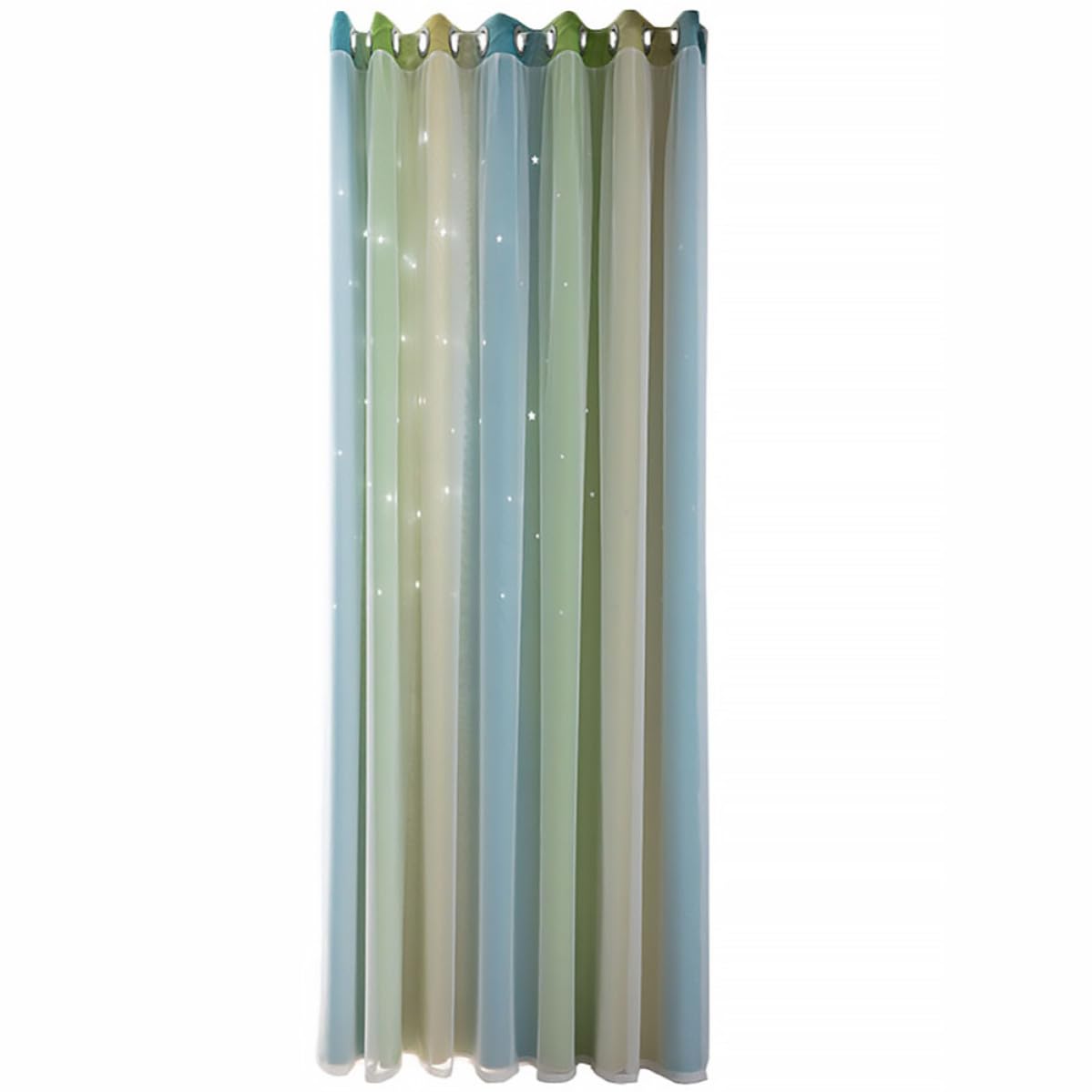 Rideau de salon Alasum double couche vert maille isolant