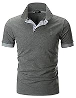 Desgin: Basic style slim fit Polo, simple casual, contrast color and tipped design make you look fashionable Classic but fashion design make the Polo useful for nearly any occasion:leisure, sports, work,etc. Perfect to match with formal trousers or f...