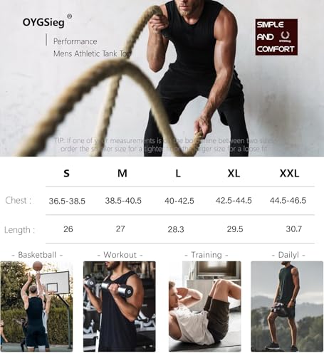 Oygsieg 6 Pack Men'S Quick Dry Workout Tank Tops Breathable Gym Sleeveless Muscle Shirts For Active Men Seta Xl thumb #6