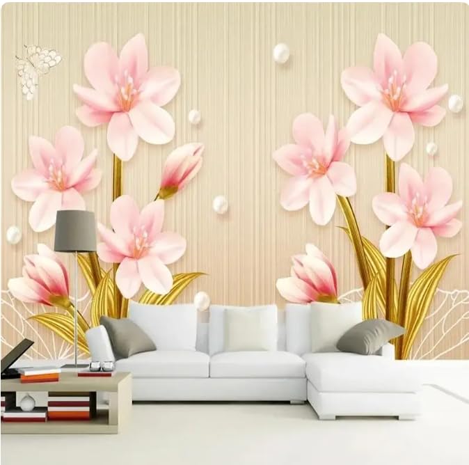 Papier peint 3D floral grand format pour une chambre cocooning