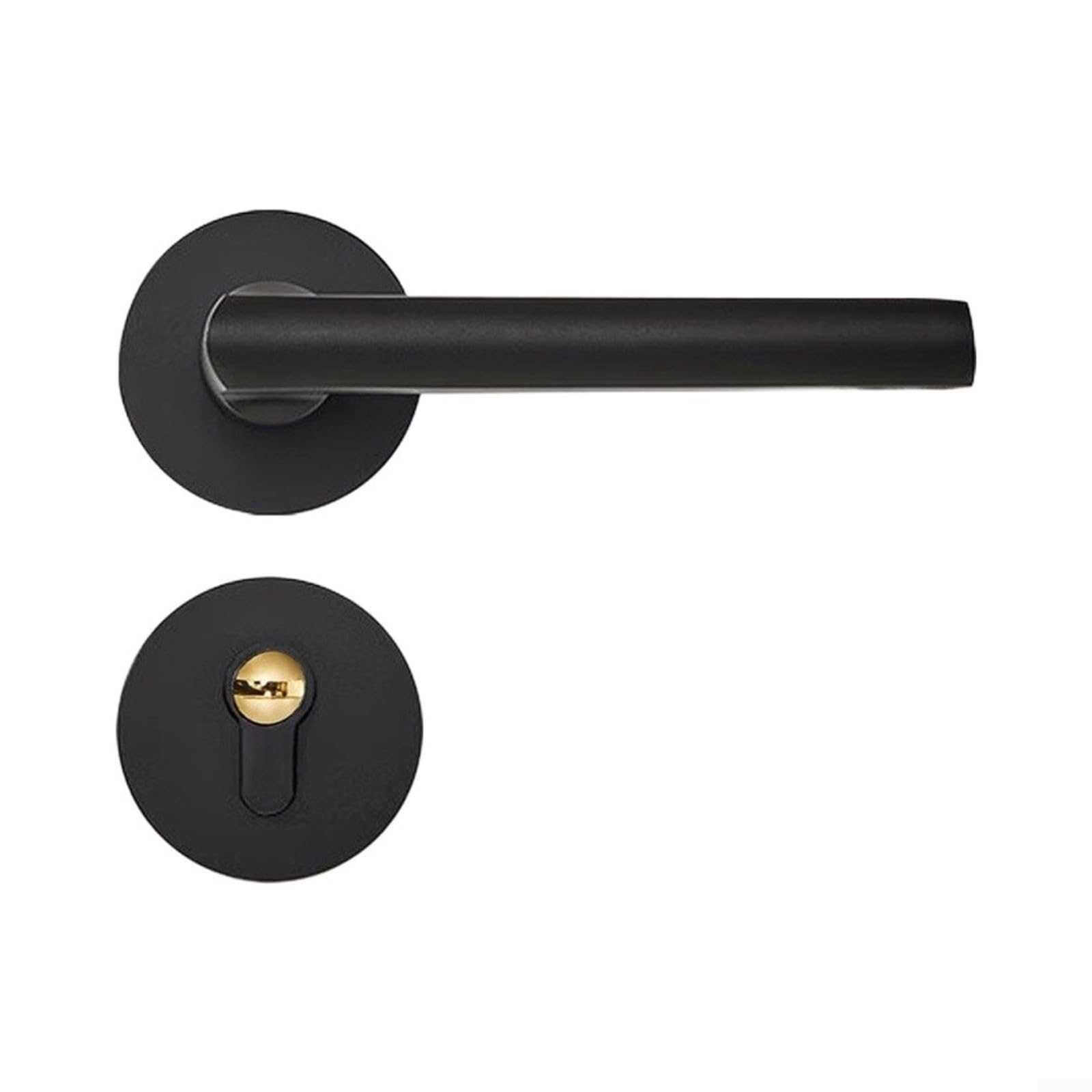 Serrure de porte noire avec piège magnétique en acier inoxydable