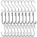 SENHAI Paquete 30 unidades de ganchos de gama alta con forma de S, ganchos con forma de S para colgar para baño, oficina y cocina, ganchos metálicos para colgar sartenes de cocina - Negro, plata