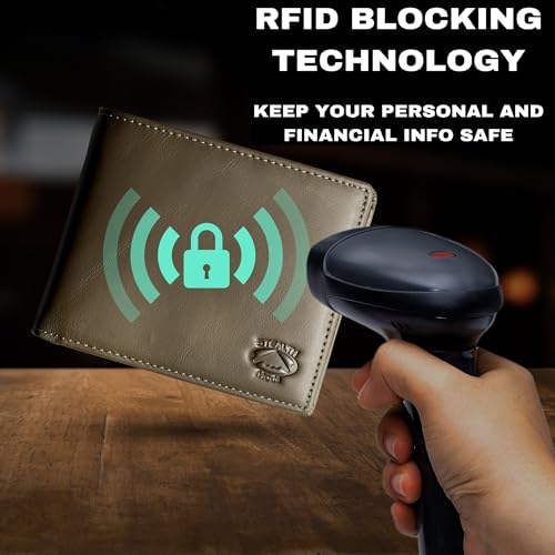 Image of Stealth Mode Leather Bifold Wallet for Men With ID Window and RFID Blocking