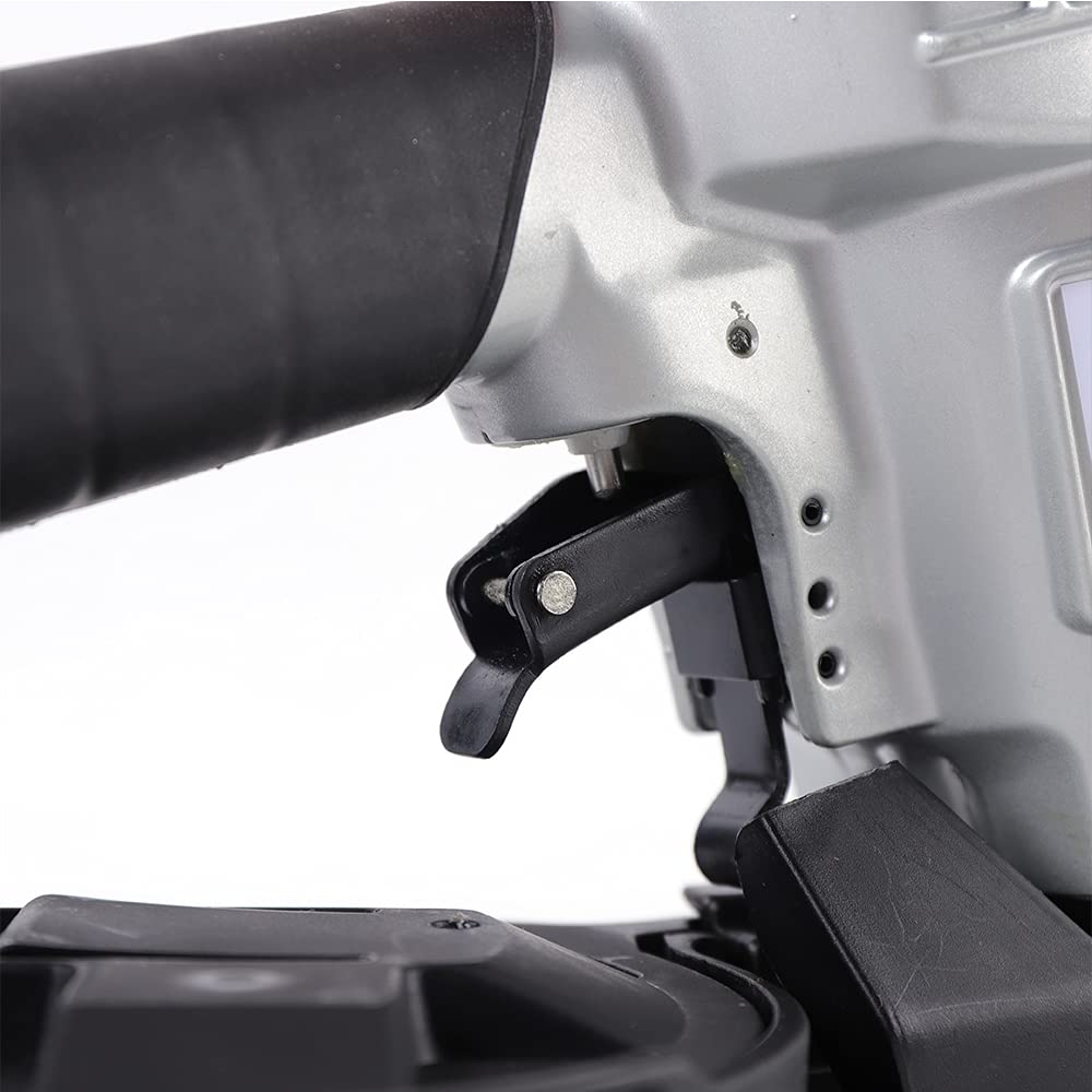 WUSILILU CN55 Pneumatic Coil Nailer, 75-100psi Air Coil Nail Tool for Wooden Furniture Plywood, 25-57mm Length, 300-350pcs Capacity, Ø2.1-2.3mm Diameter, for Wooden Packaging/Pallet/House/Fence