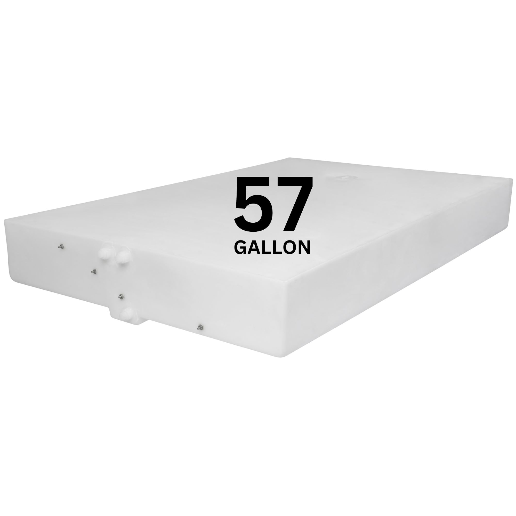 57 Gallon RV Fresh Water Tank, Potable Water Storage Tank for Drinking, Cooking, Cleaning, Showering, for Campers, Trailers, Motorhomes, RVs, Low-Profile Shape, 55" x 36" x 7" (WT-1495)