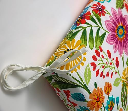 Pillow Perfect 620725 Bright Floral Indoor/Outdoor Solid Back 1 Piece Chair Cushion thumb #5