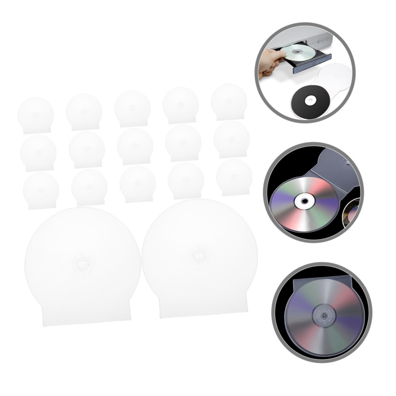 Ciieeo Custodia Per Cd Singolo e Custodie Per Dvd in Plastica Trasparente, Portatili e Resistenti, Set Da 50 Pezzi Per Viaggi, Casa e Auto Protezione Antigraffio