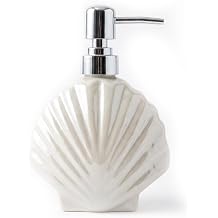 Seashell Soap Dispenser Beach Bathroom Soap Dispenser, 14.2OZ, White