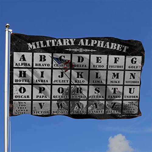 Drapeau alphabet militaire et drapeaux d'automne de maison