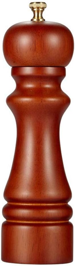 Wood Salt and Pepper Mill Set Salt and Pepper Grinder Set Wood Oak Wooden Salt and Pepper Mills Shakers with Adjustable Coarseness by Ceramic Rotor,6 inches