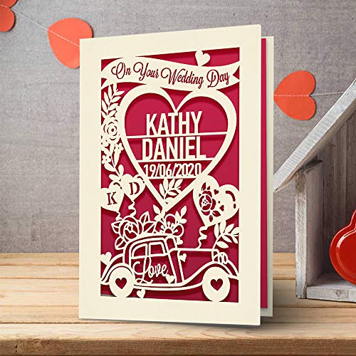 Personalisedweddingcardweddinganniversaryengravedcardcongratulationsweddingdayfornewcouplesnewlywedcustomgiftwithenvelopeshandfinishedinukfuchsia Urban Country Home Decor Personalised wedding card wedding anniversary engraved card congratulations wedding day for new couples newlywed custom gift with envelopes hand finished in uk fuchsia urban country home decor