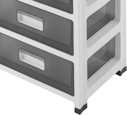 Miniatura 7 de Torre de cajón, carrito organizador de almacenamiento de plástico transparente de 6 niveles, contenedores de 32.8 pulgadas de alto con ruedas para