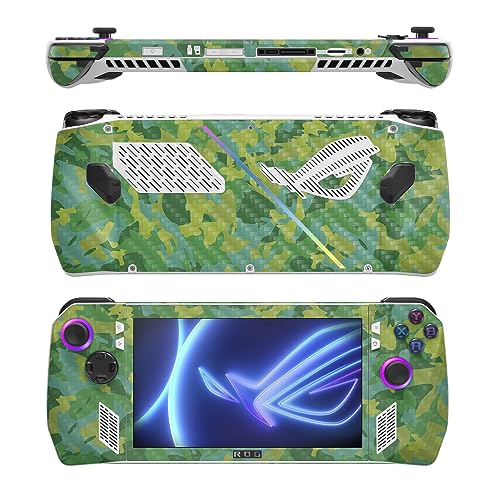 Image of MightySkins Carbon Fiber Skin Compatible with Asus ROG Ally - Verde Camouflage | Protective, Durable Textured Carbon Fiber Finish | Easy to Apply