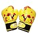 1 paio di guanti da boxe per bambini, per bambini 2-11, per ragazzi e ragazze, in poliuretano, per allenamento con cartoni animati, per kickboxing (giallo)