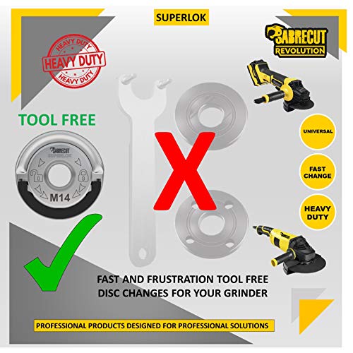 1 x SabreCut GRNSCB 45mm M14 Quick Change Heavy Duty Stainless Steel Angle Grinder Locking Retaining Flange Nut - Image 3