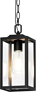 Modern Outdoor Pendant Light for Porch, Exterior Hanging Lantern