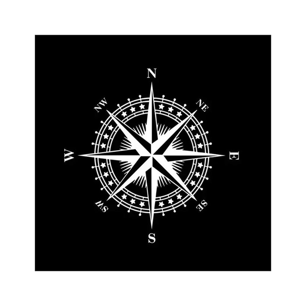 Auto Accessory Mountain Adventurers Car Sticker Compass Graphics Truck Decoration(White)