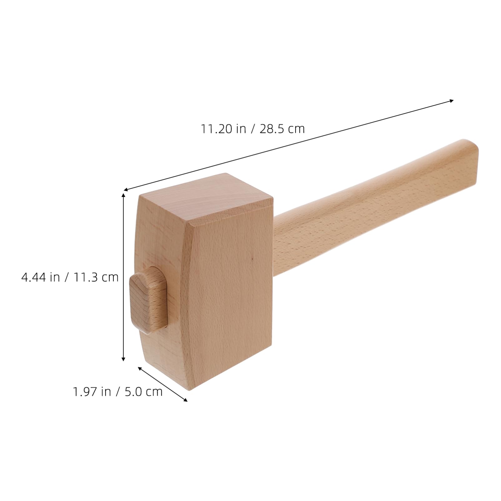 IWOWHERO Beechwood Handmade Hammer for Diy Woodworking Craftsmanship Tool Comfortable Grip for Leather Carving