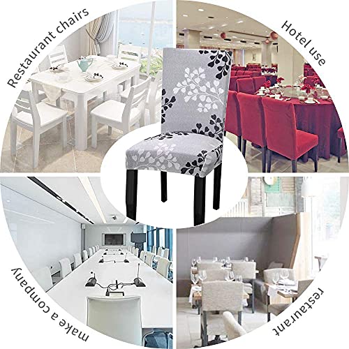 Image of Dining Table Chair Cover Set Polyester Spandex Elastic Printed Chair Cover Stretchable Removable Washable Protector Chair Covers Slipcovers Protective for Chair Cover Set of 2