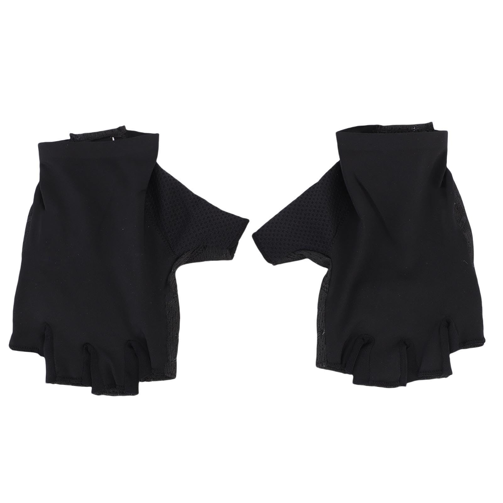 Changor de Ciclismo de Medio Dedo, Transpirables y Cómodos, Diseño Que Absorbe los Golpes para Ciclismo de Carretera, Unisex, Seda de Leche, 1 par