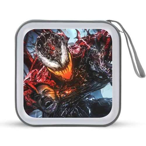 ヴェノム CDケース プラケース DVD収納ケース CD収納ボックス ディスクケース 防水 メディアケース 大容量 40枚収納 小型 持ち運び便利 薄型 ファスナー付 旅行