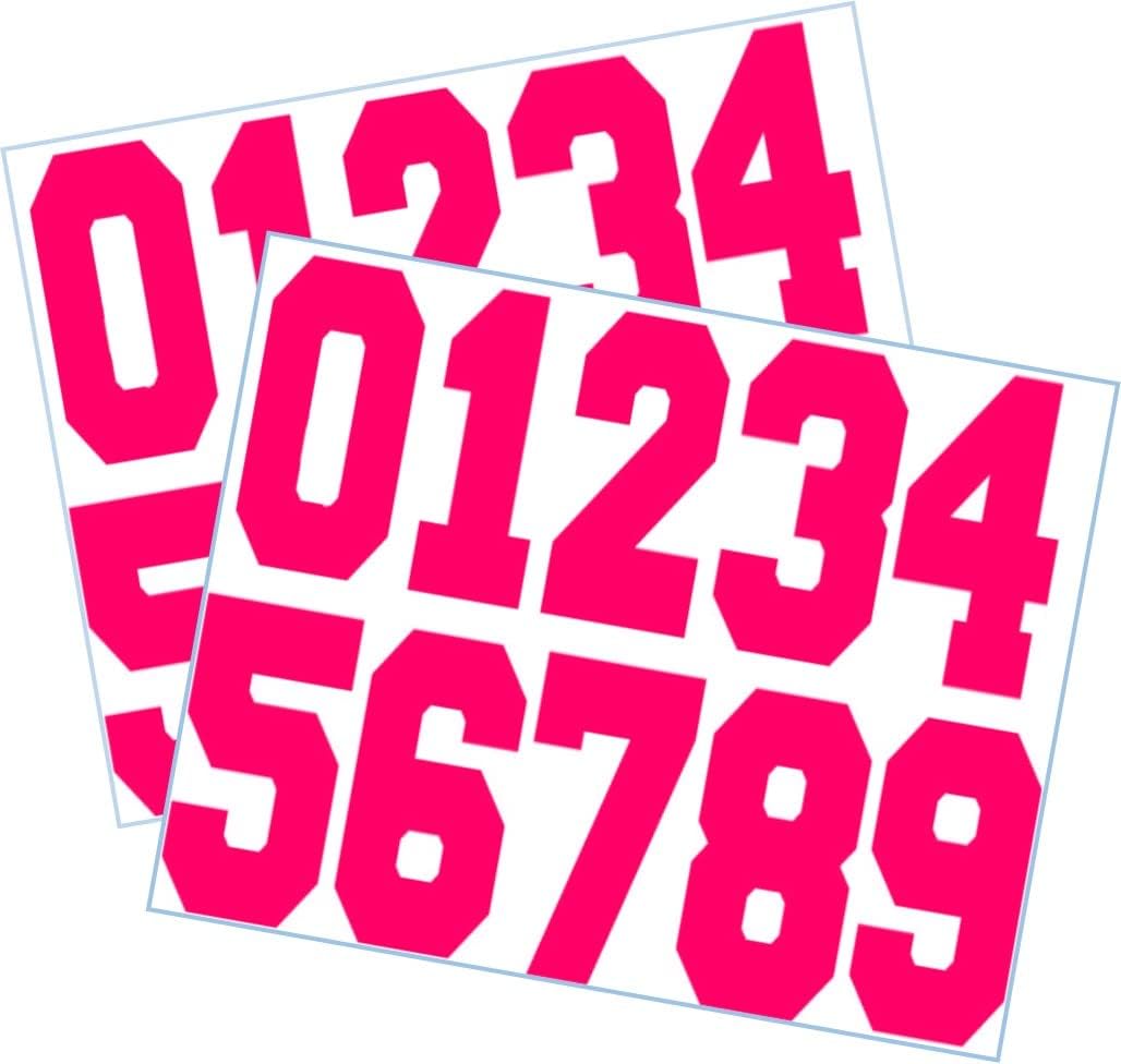 Sports Helmet Numbers 2" Tall by 1" Wide by Chalkallaboutit® Baseball, Softball, Hockey, Football and Lacrosse