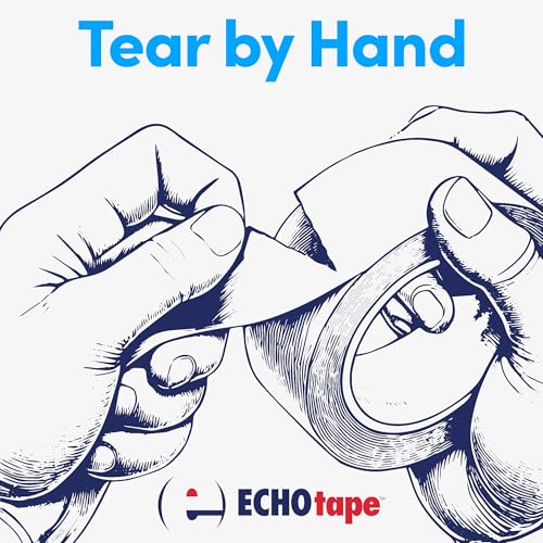 Image of ECHOtape PE-M4535 | All Weather Construction Seam Tape | Indoor-Outdoor Construction Tape | UV Resistant | House Wrap Seaming Tape | Vapor Barrier Tape | White | 1.89 in x 54.6 yds