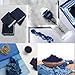 Indigo Tie Fabric Dye Kit | Natural Shibori Powder Sachet | Permanent Easy Use Textile Paint | Dyeing Shirt Clothes Dress | Painting Party Supplies DIY Art Craft Set
