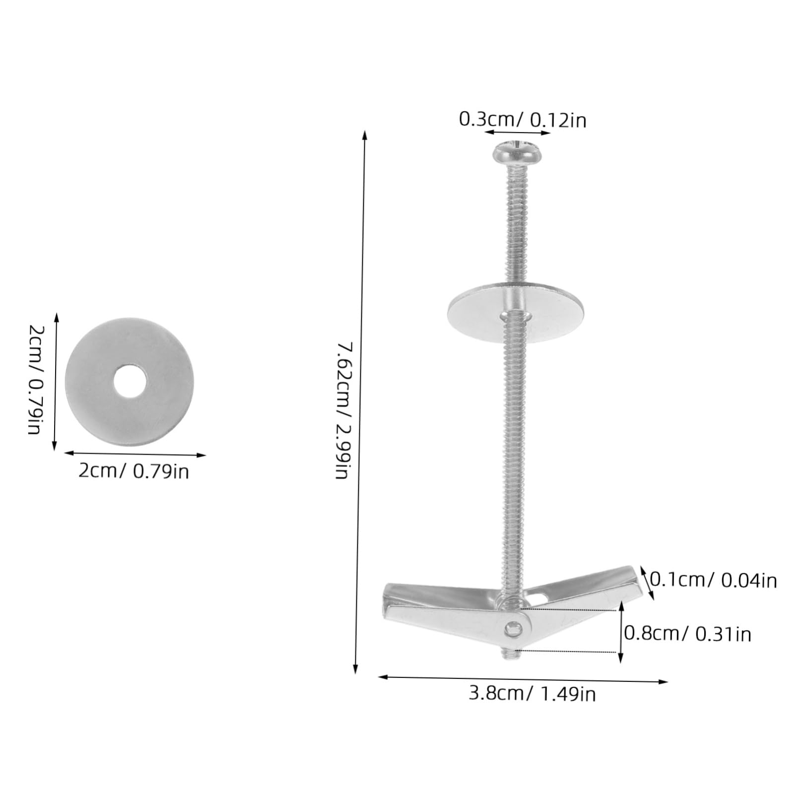 LIFKOME Carbon Steel Iron Airplane Orchid Clip 15 Sets Heavy Duty Toggle Bolts for Drywall