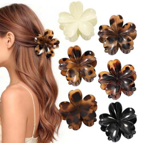 6 pinzas de pelo florales para mujeres miniatura 1
