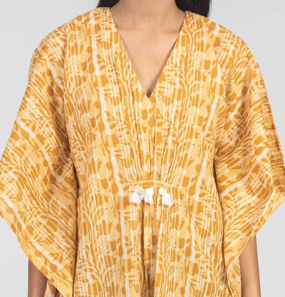 Image of NIHSAMAH Cotton Kaftan Nighty for Women, Printed Premium Stylish Loungewear, Comfortable Nightwear, Sleepwear for Ultimate Relaxation