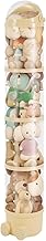 4-Layer Stuffed Animal Storage Tube – 63.7" Tall Transparent Toy Organizer for Plush Dolls, Space-Saving Vertical Holder for Bedroom, Playroom & Living Room Decor (Sturdy PP Material) (yellow)