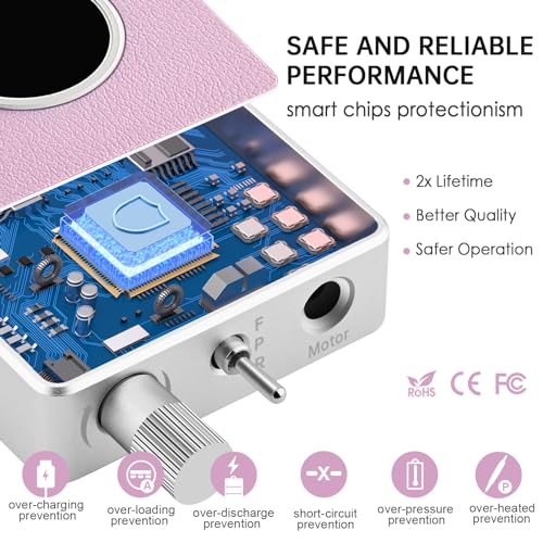 Kredioo Kit Profesional de Taladro para Uñas 6+1 Puntas miniatura 6