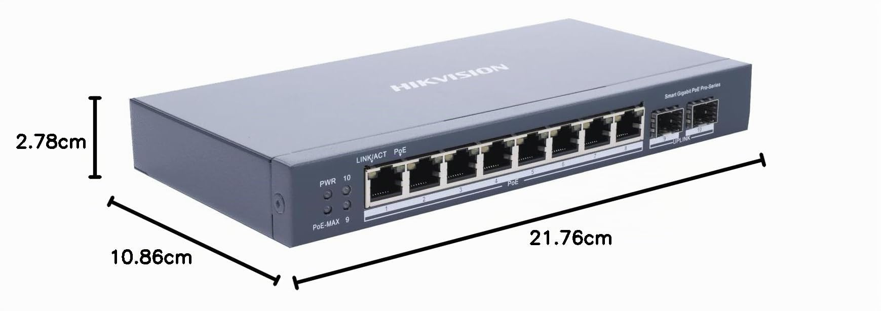 Switch Hikvision 8 Ports Gigabit PoE+ Extension