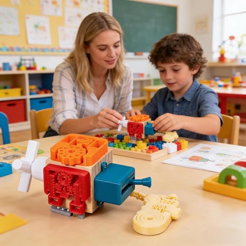 Coordination œil-main en bois avec ce cube d'activités bébé - 3