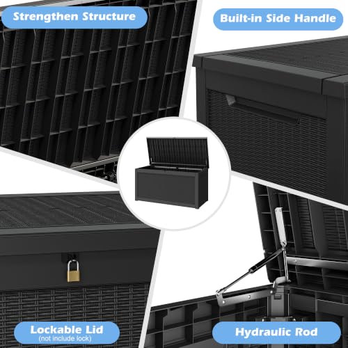 Image of Outdoor Storage Box Waterproof, 320 Gallon Deck Box for Patio Storage