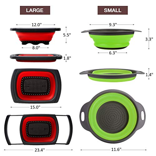 Scolapasta pieghevole con manico