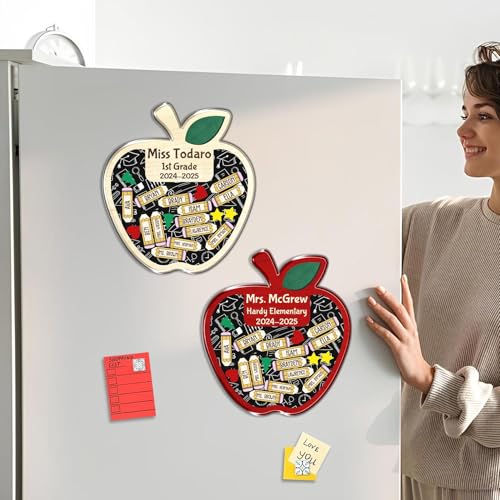 Imán decorativo rectangular personalizado para maestro miniatura 4