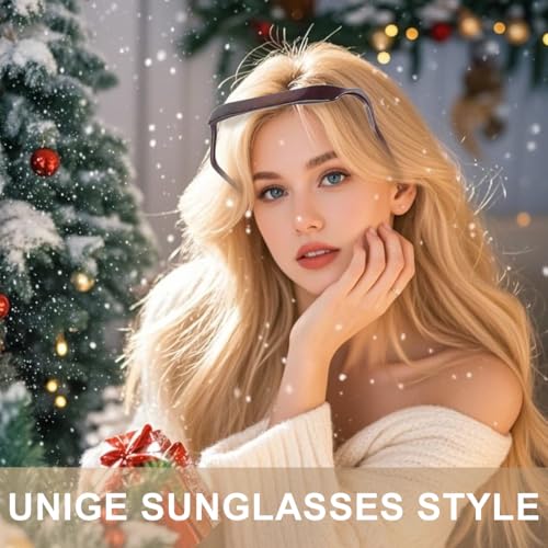 3Pcs Square Headbands Curly Thick Hair Sunglasses Headband Fashion Invisible Hair Hoop Plastic Hoops Hairstyle Fixing Tool for Women Men (Brown, M) - Image 7