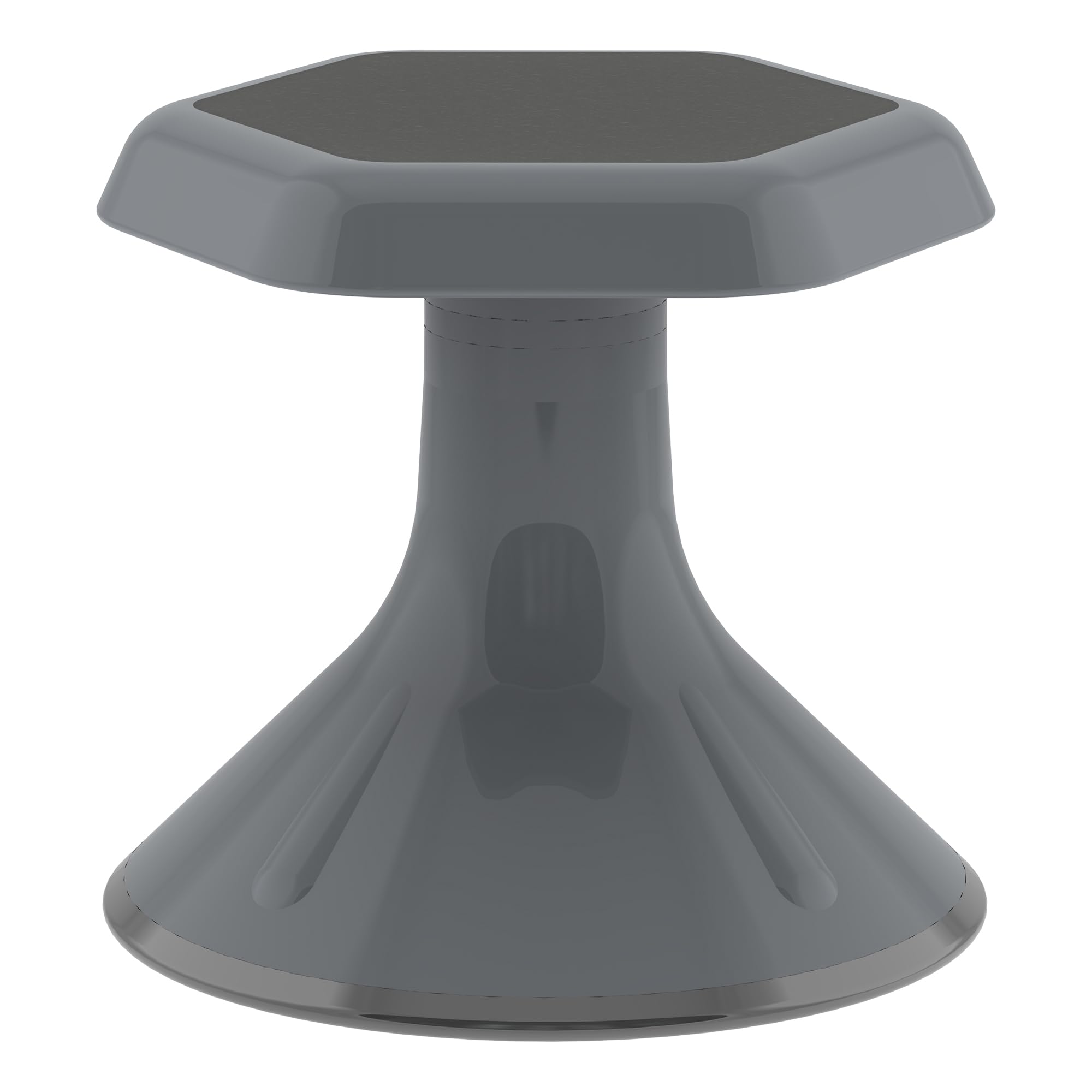 Learniture Backless Active Learning Stool for Preschool Classrooms, Active Learning Wobble Chair with Rocking Motion, 12" H, Graphite