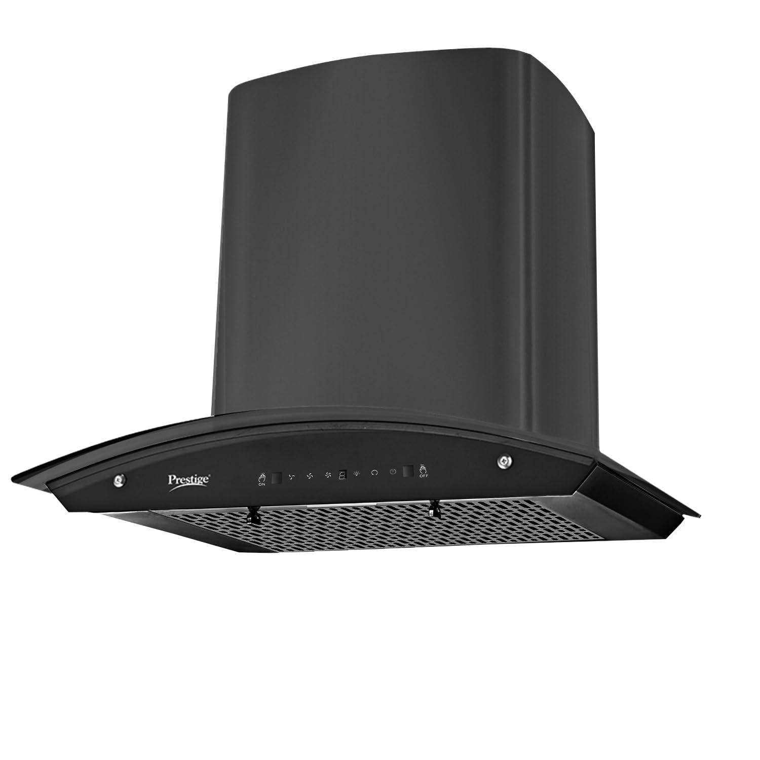 Prestige 180W Vista Deluxe 600 Glass Kitchen Hood chimney with Installation Kit 1200 m3/hr|2 LED Lamps|Filterless|Black-image-30